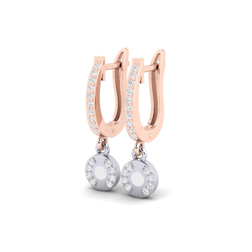 9k Oro Rosa/Blanco Pendiente de mujer Iter