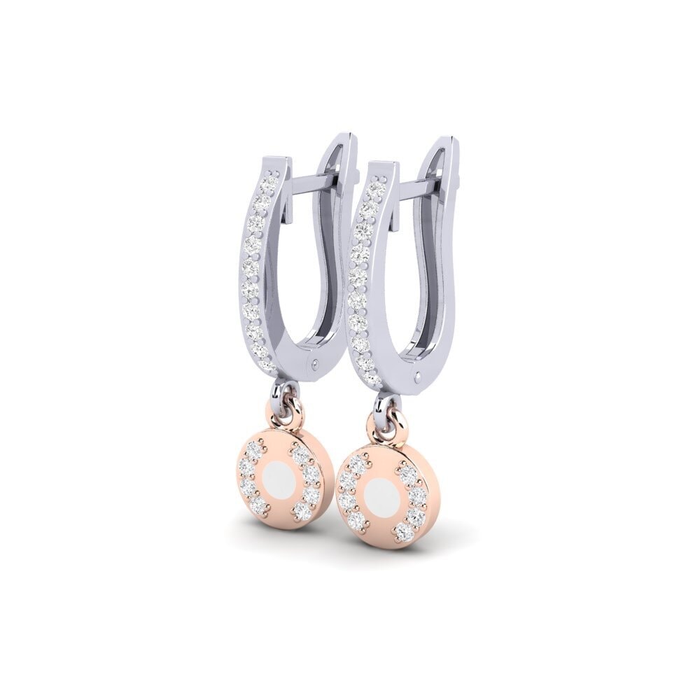 14ct White & Rose Gold Women's Earring Iter