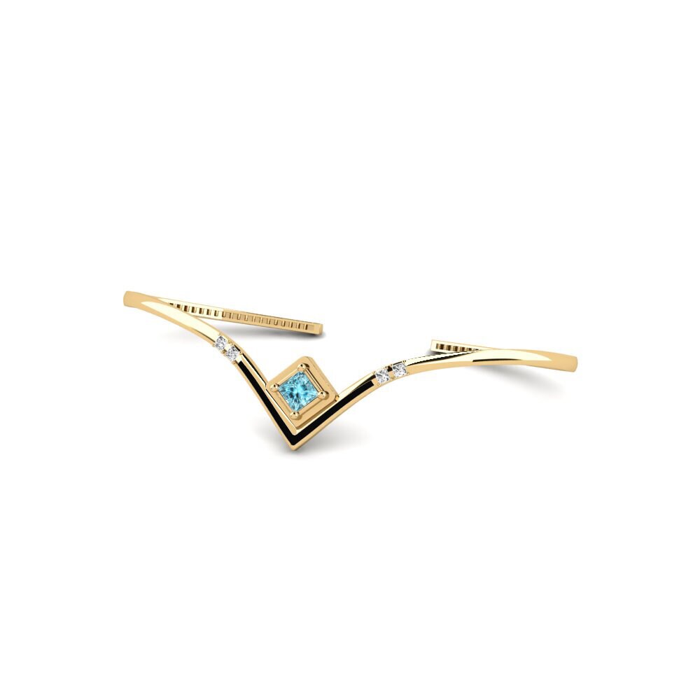 Blue Zircon Palm Cuff Konnyu