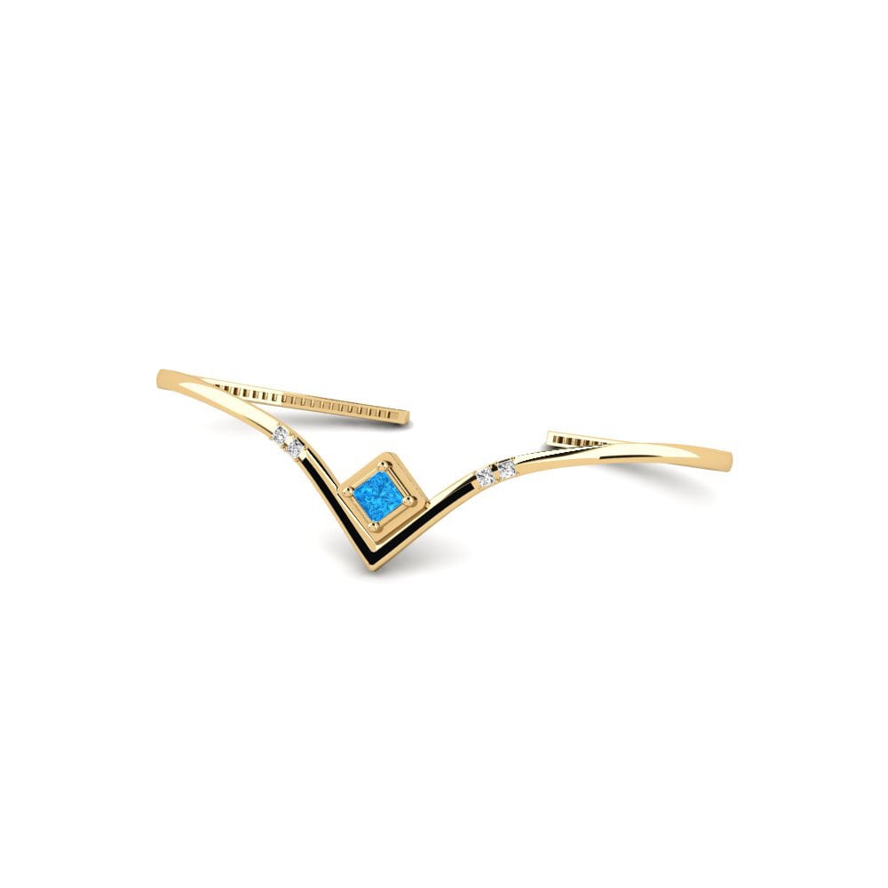 Blue Topaz Palm Cuff Konnyu