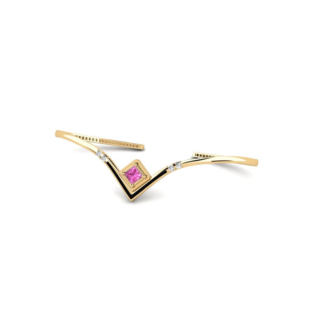 Pink Topaz Palm Cuff Konnyu