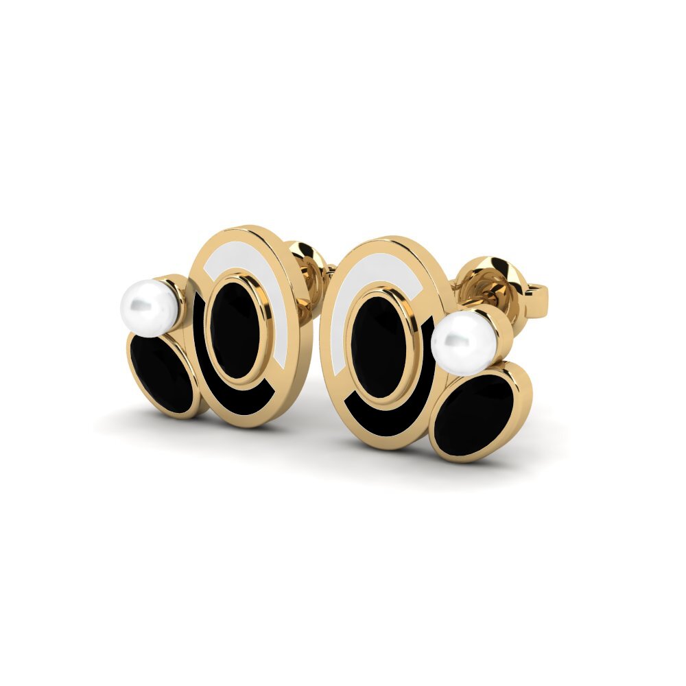 Diamante Negro Pendiente de mujer Kortars