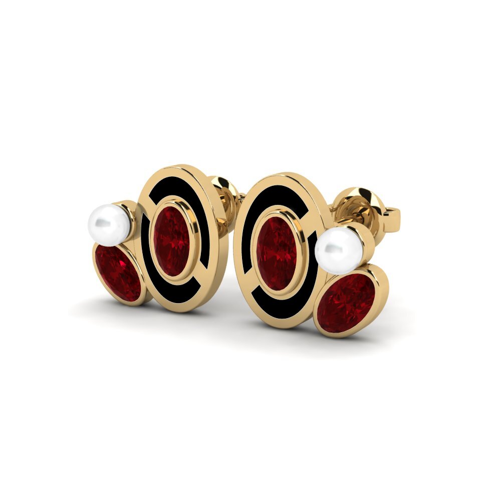 Red Zirconia Women's Earring Kortars
