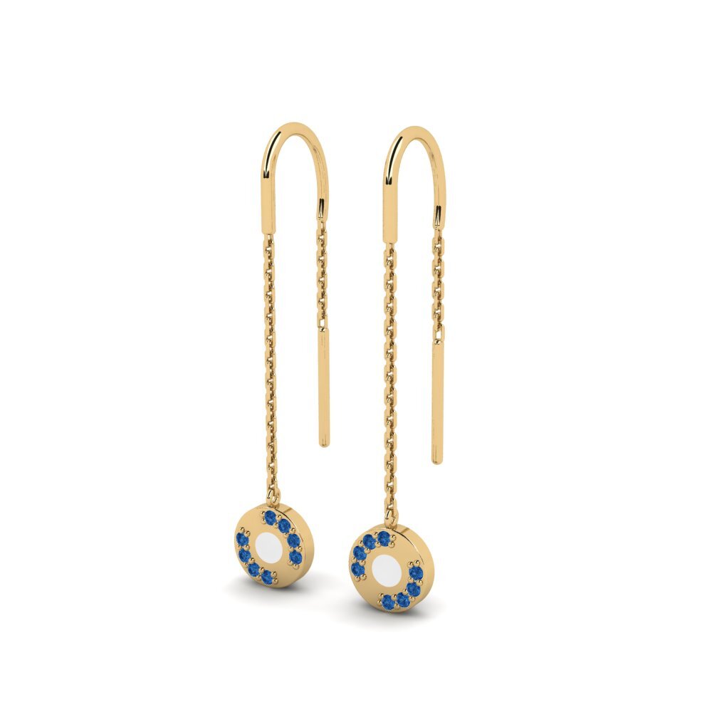 sapphire-zirconia ต่างหู Leggerezza