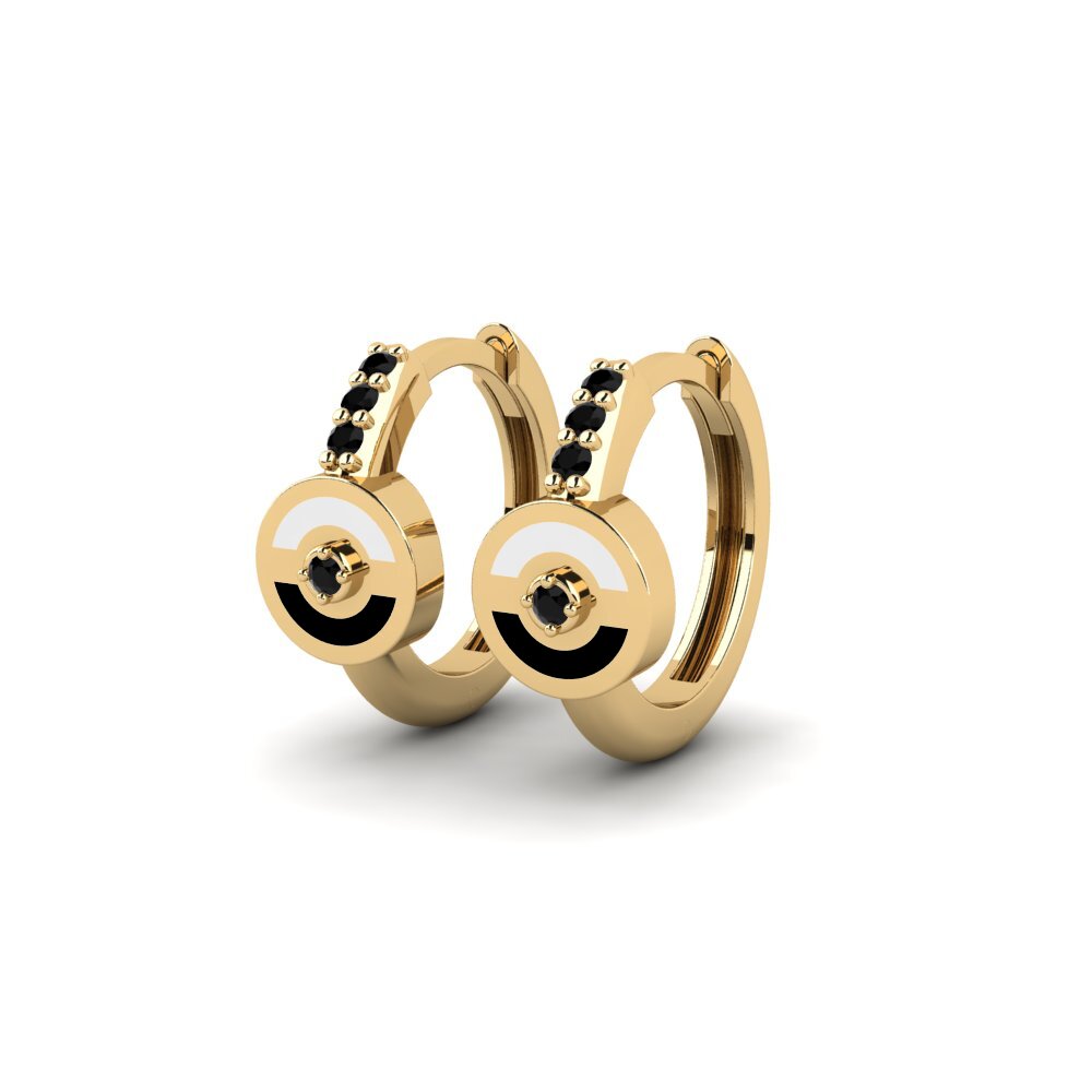 Diamante Negro Pendiente de mujer Lombardini