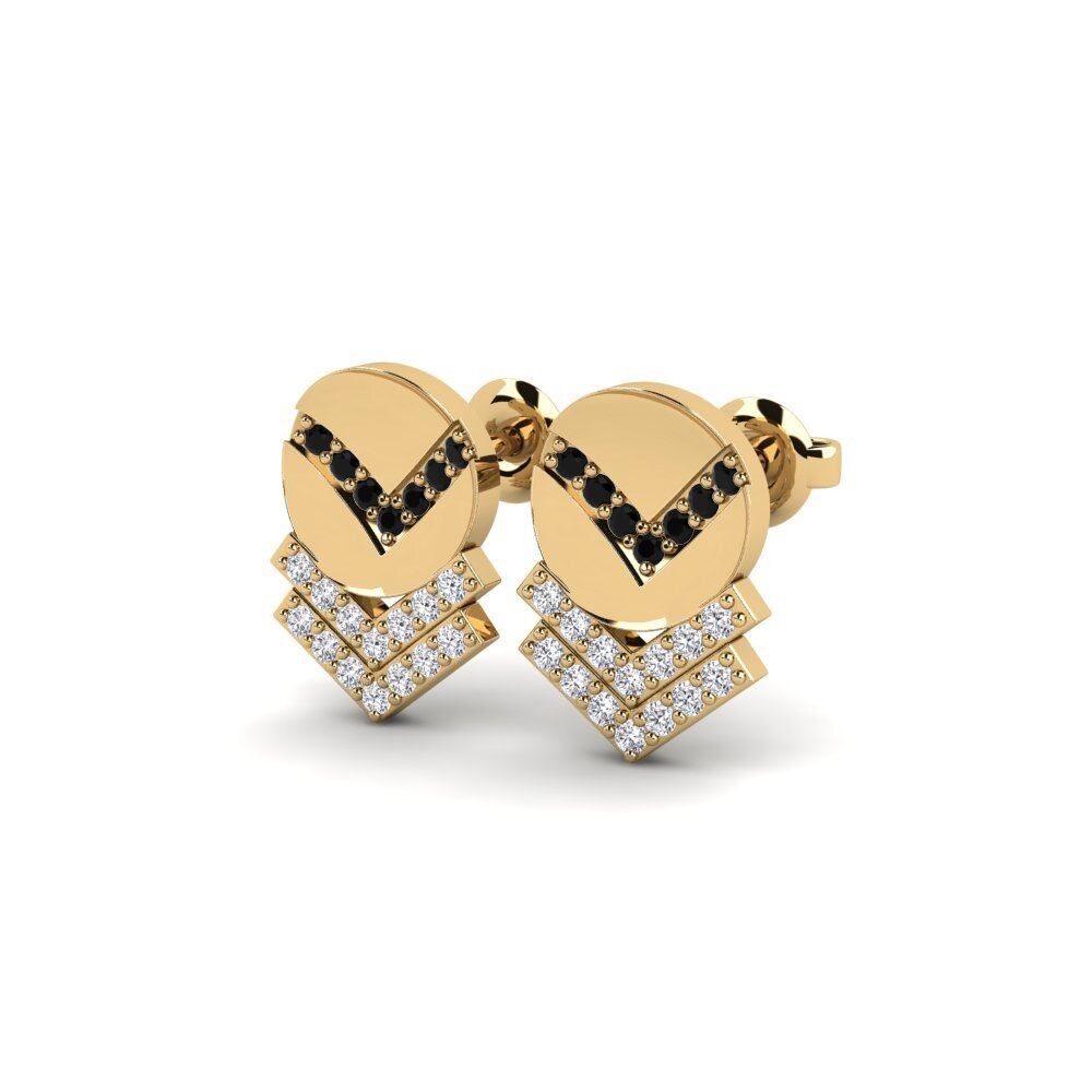Diamante Negro Pendiente de mujer Nokogiri
