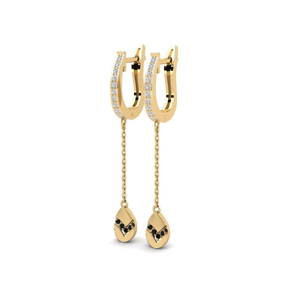 Diamante Negro Pendiente de mujer Ostrou