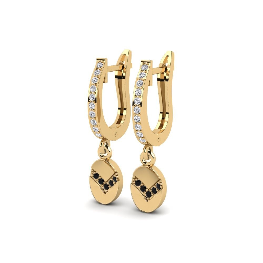 Diamante Negro Pendiente de mujer Rebun
