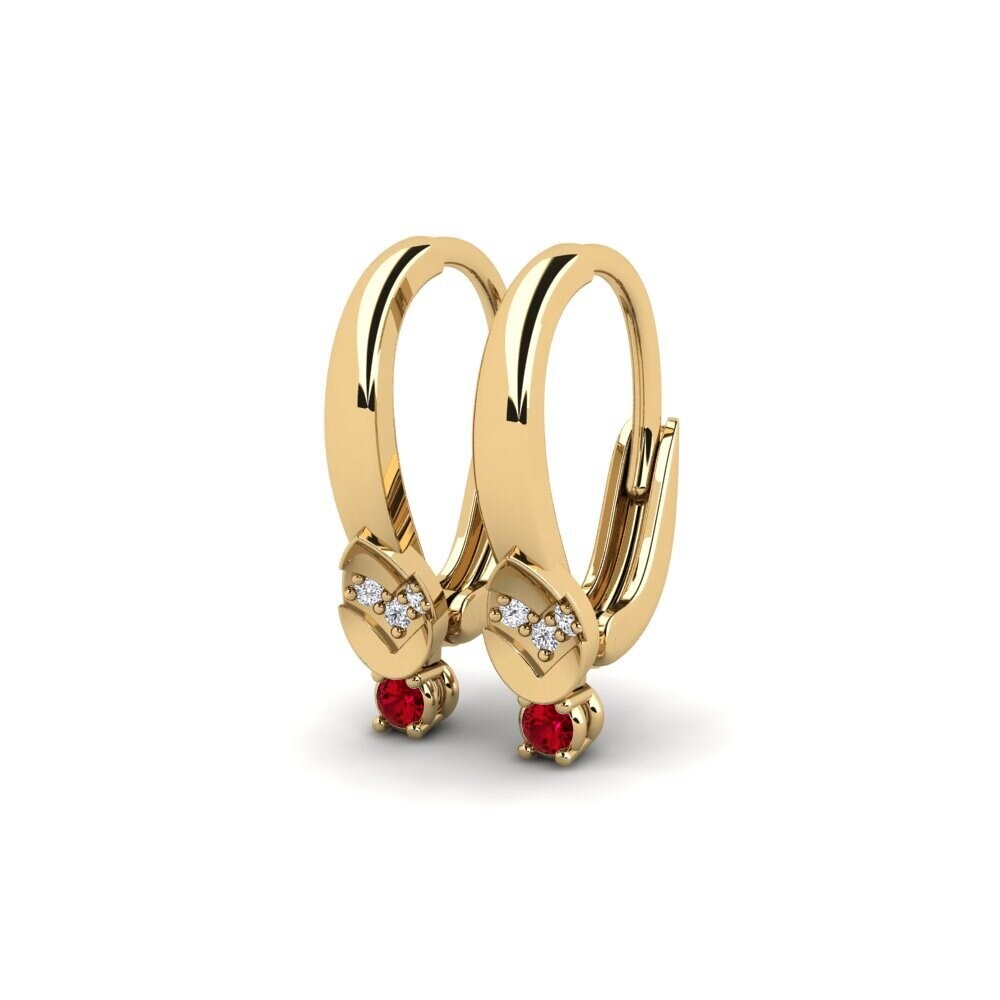 ruby-zirconia ต่างหู Rishiri