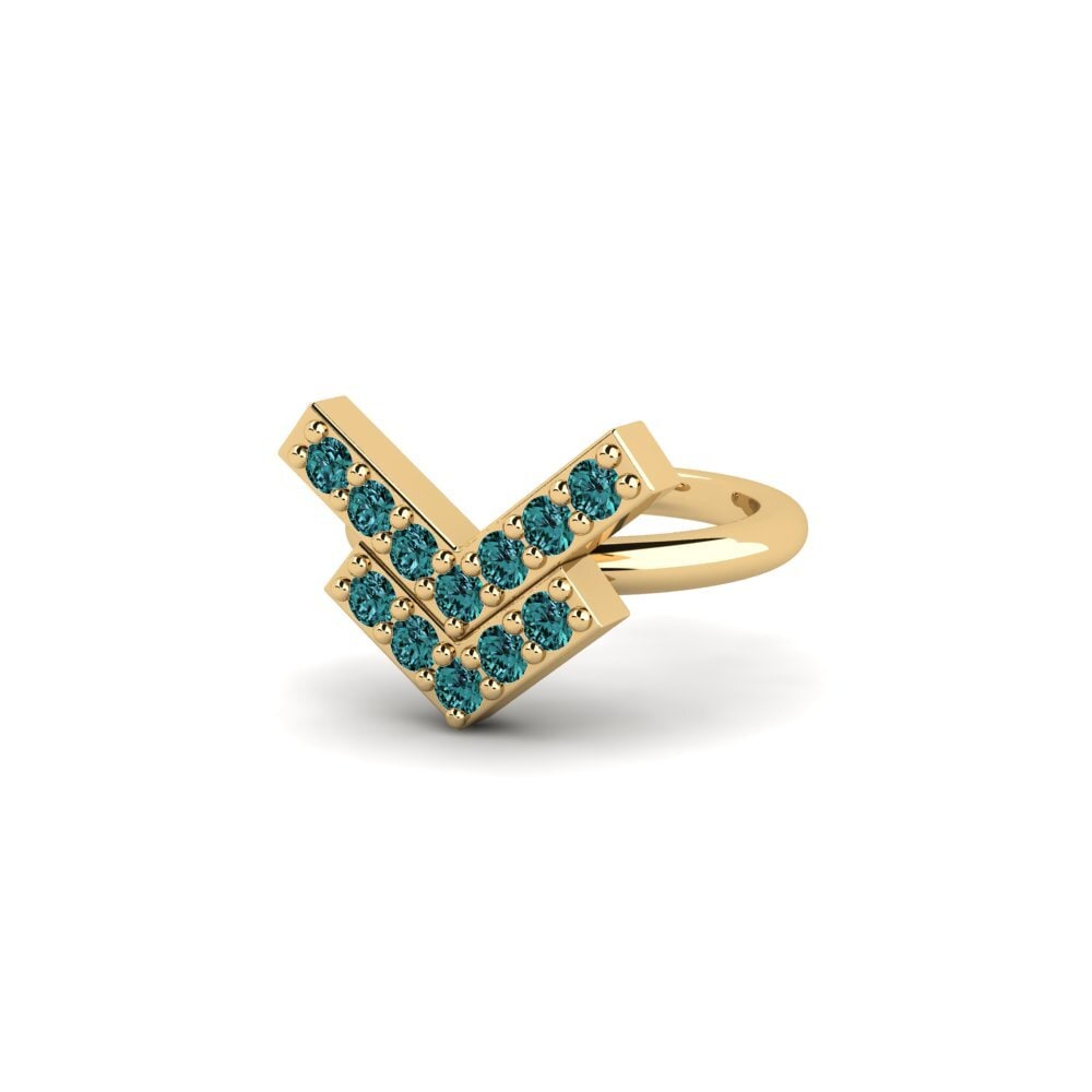 Diamante Azul Brincos Feminino Sangeang - A