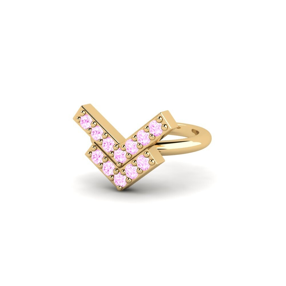 Safira Rosa Brincos Feminino Sangeang - A
