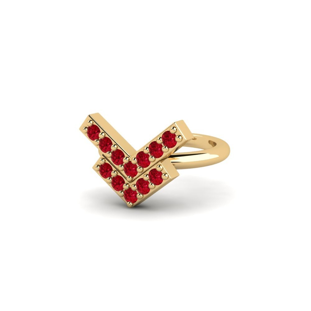 ruby-zirconia ต่างหู Sangeang - A