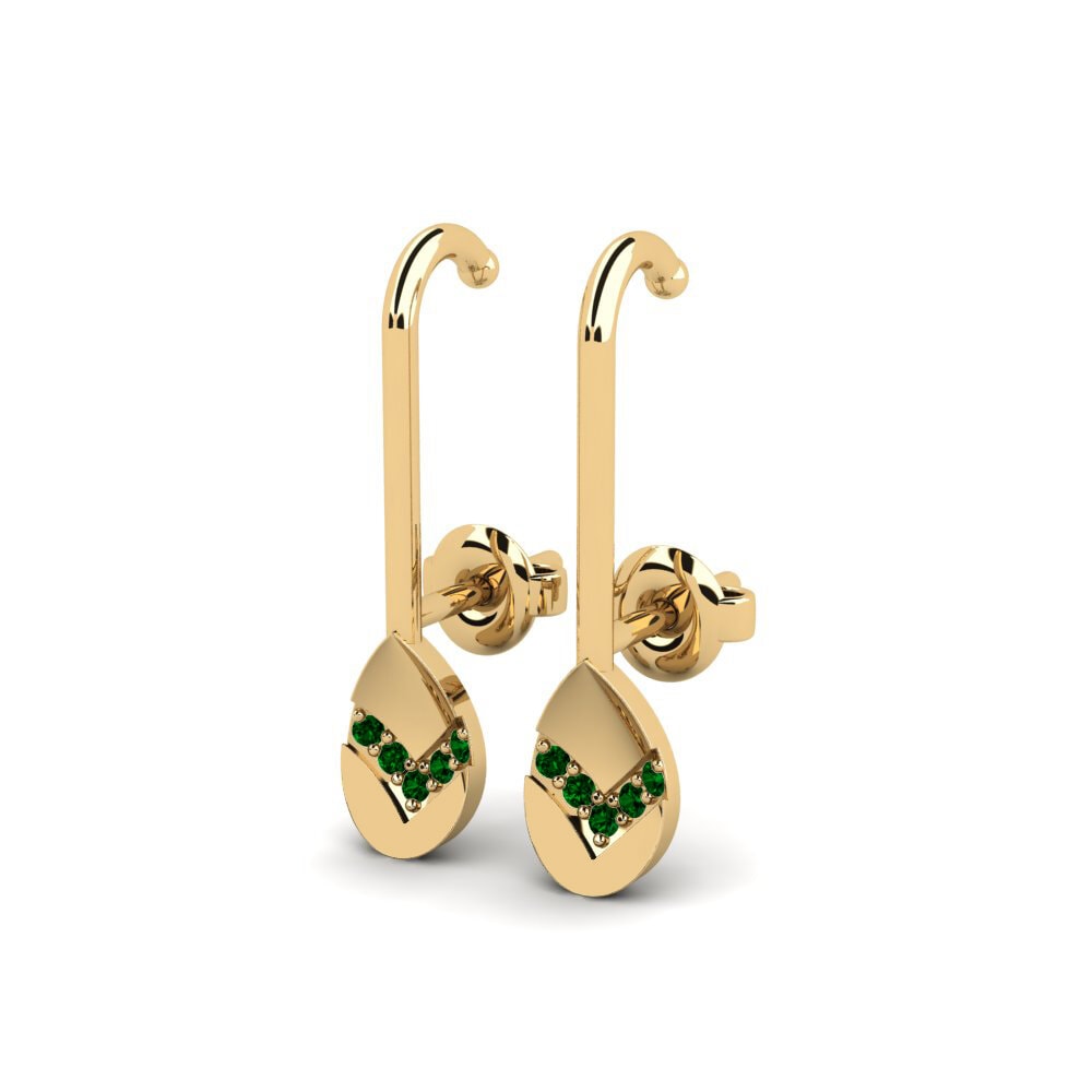 Green Zirconia Women's Earring Sangeang - B