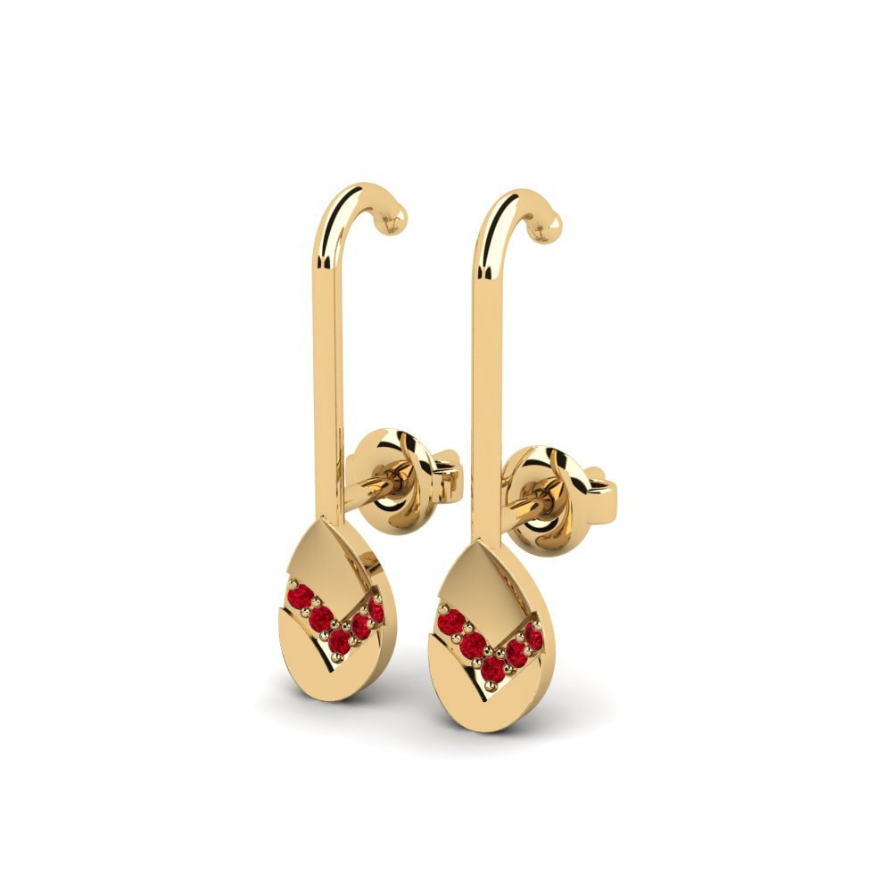 ruby-zirconia ต่างหู Sangeang - B