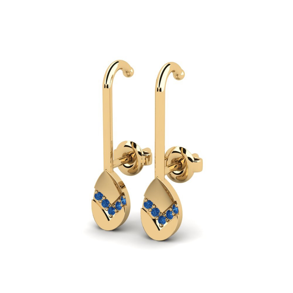 sapphire-zirconia ต่างหู Sangeang - B