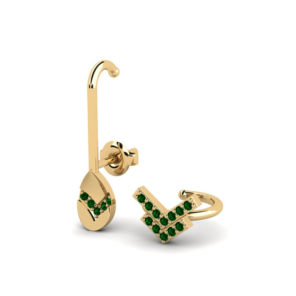 Green Zirconia Women's Earring Sangeang - SET