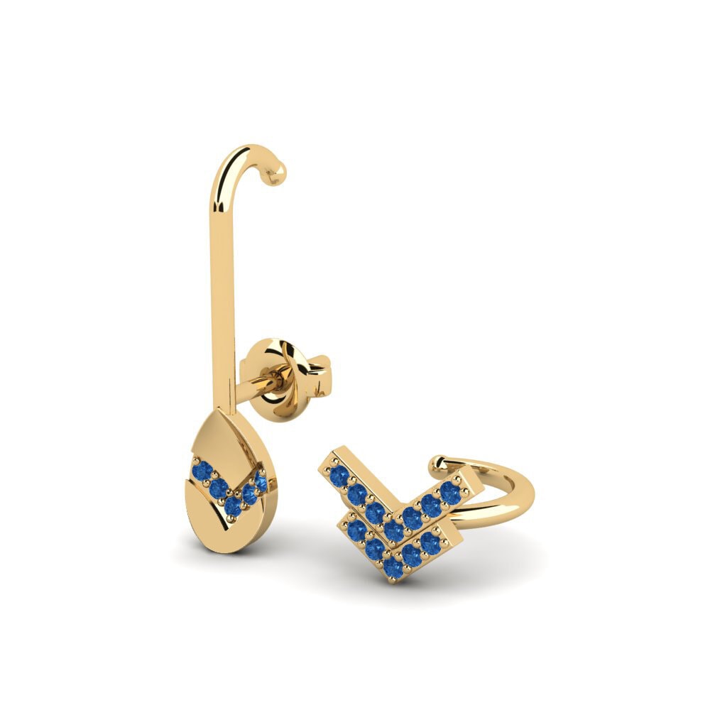 sapphire-zirconia ต่างหู Sangeang - SET