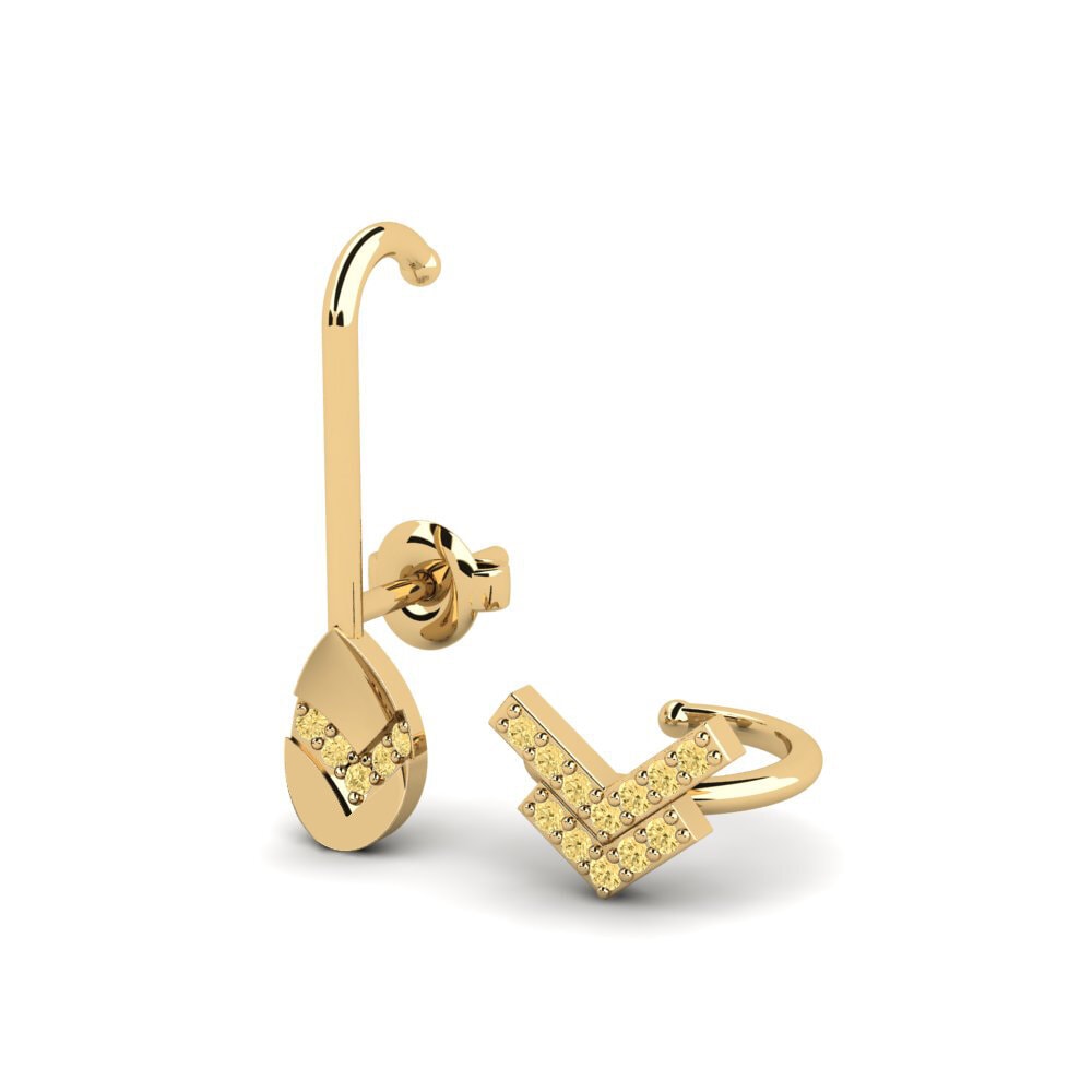 Yellow Diamond Women's Earring Sangeang - SET