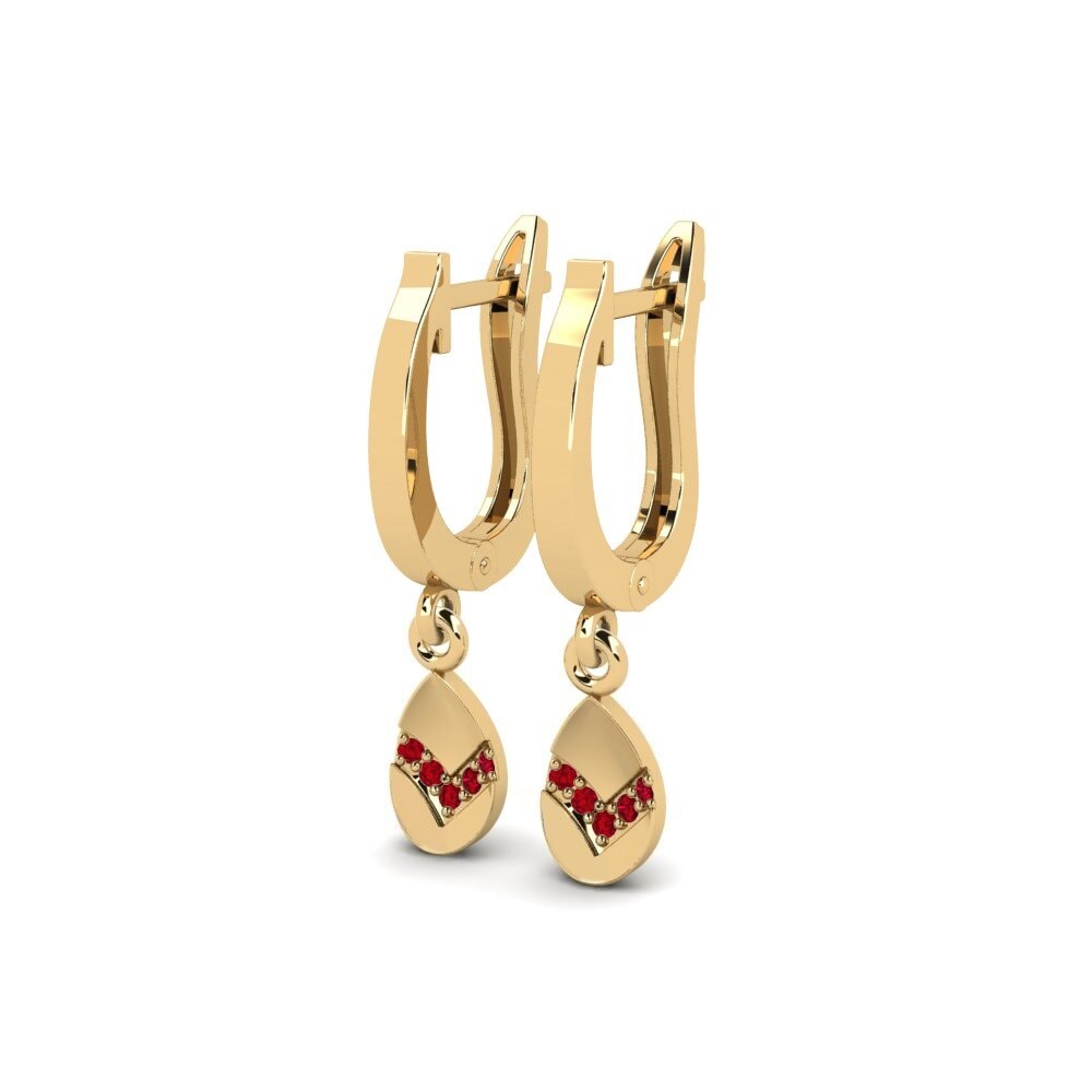 ruby-zirconia ต่างหู Sensui