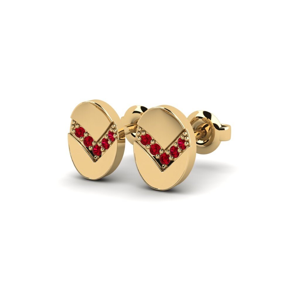 ruby-zirconia ต่างหู Sobieszewo