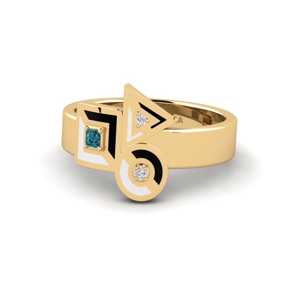 Princess Blue Diamond Ring Troppo
