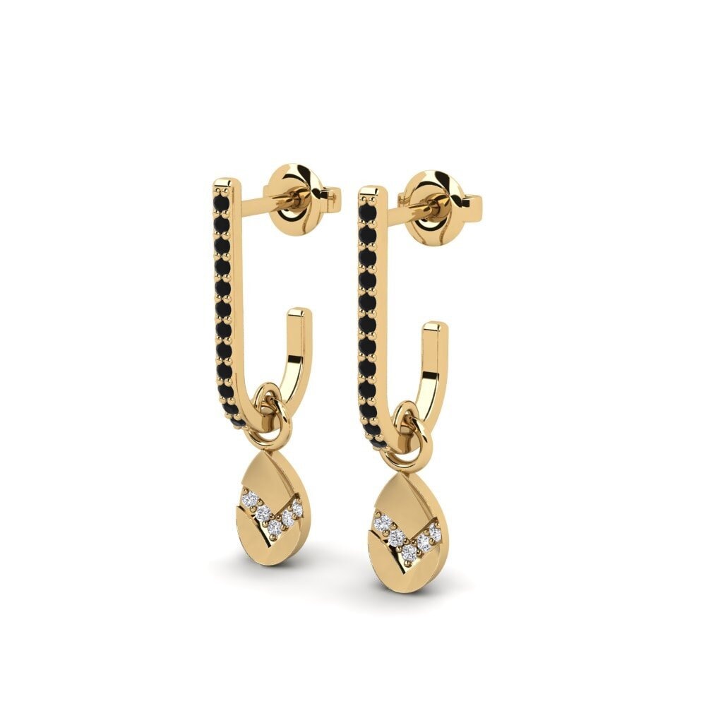 Diamante Negro Pendiente de mujer Volovec