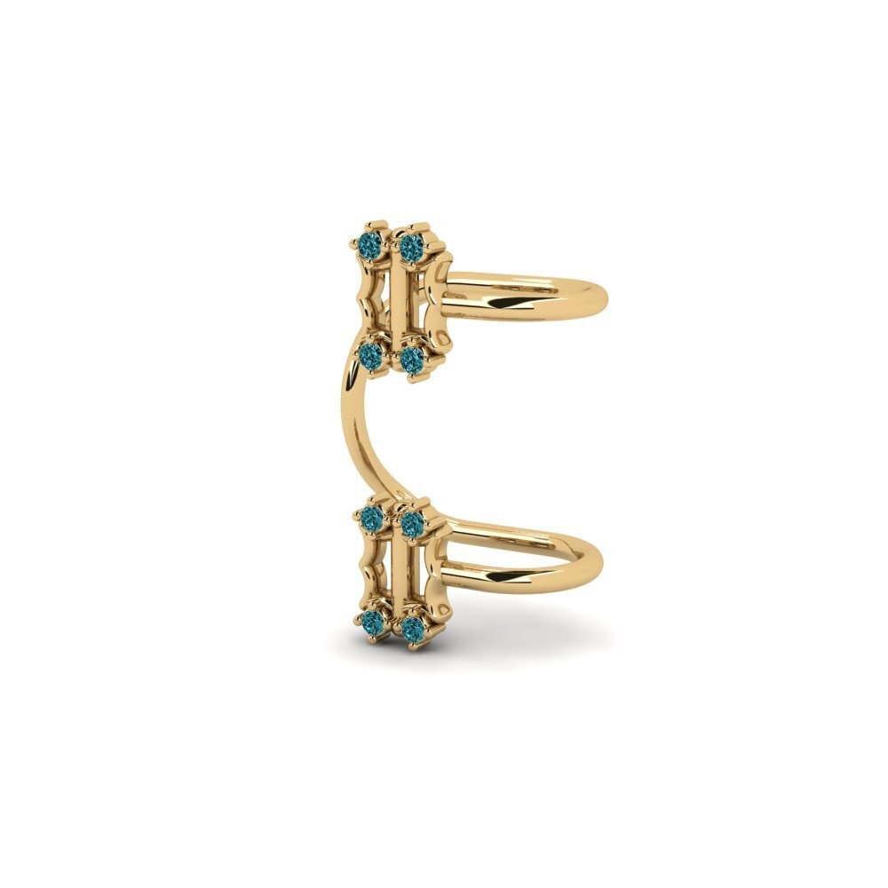 Diamante Azul Brincos Feminino Ephil