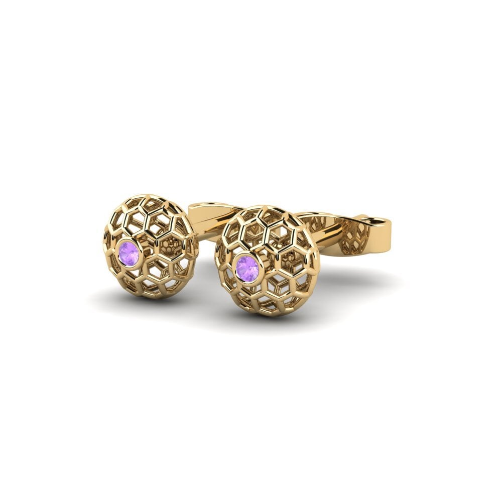 Améthyste Boucle d'oreille femme Eriune