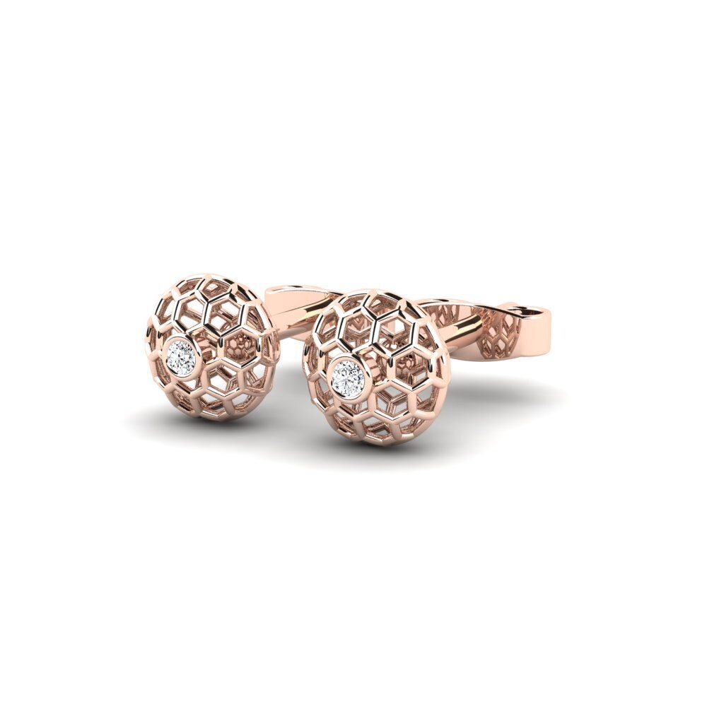 18k Oro Rosa Pendiente de mujer Eriune