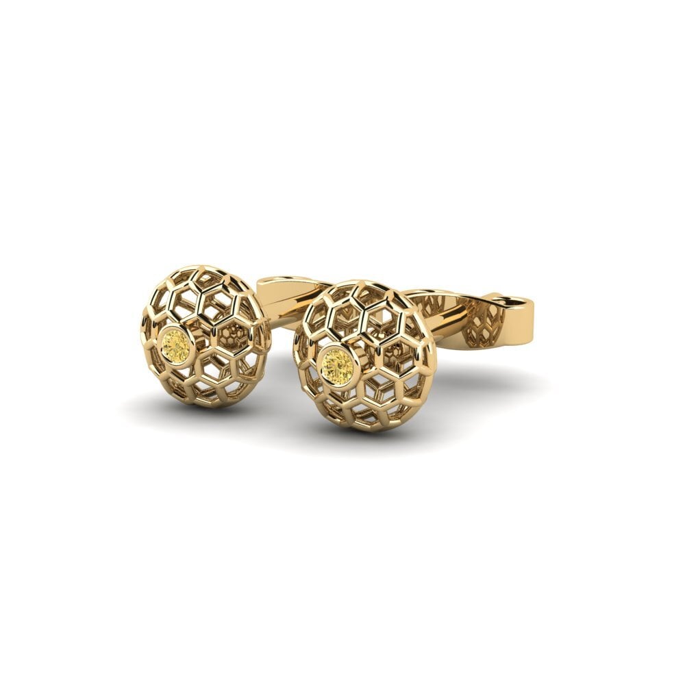 9ct Yellow Gold Yellow Diamond Women's Earring Eriune