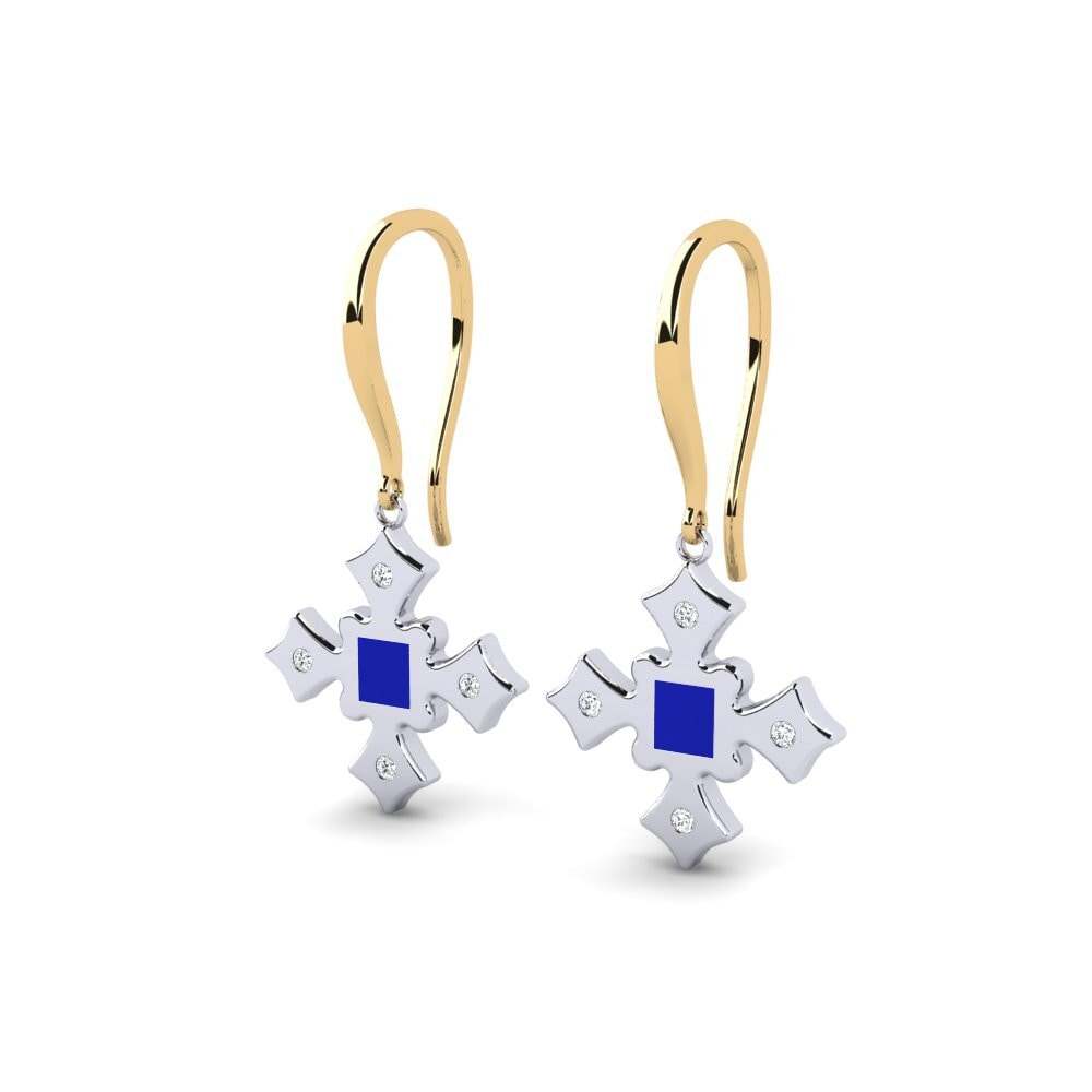 750 Gelb & Weißgold Damen ohrring Eronges
