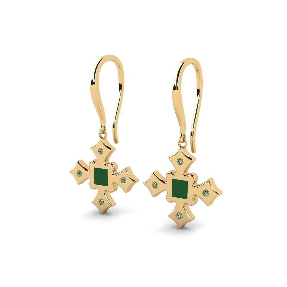 Diamante Verde Pendiente de mujer Eronges
