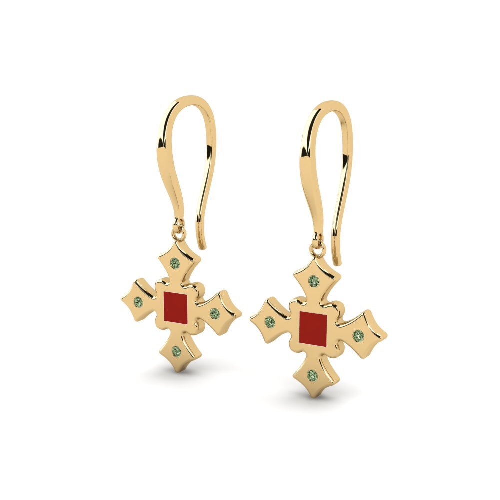 Diamante Verde Orecchino da donna Eronges