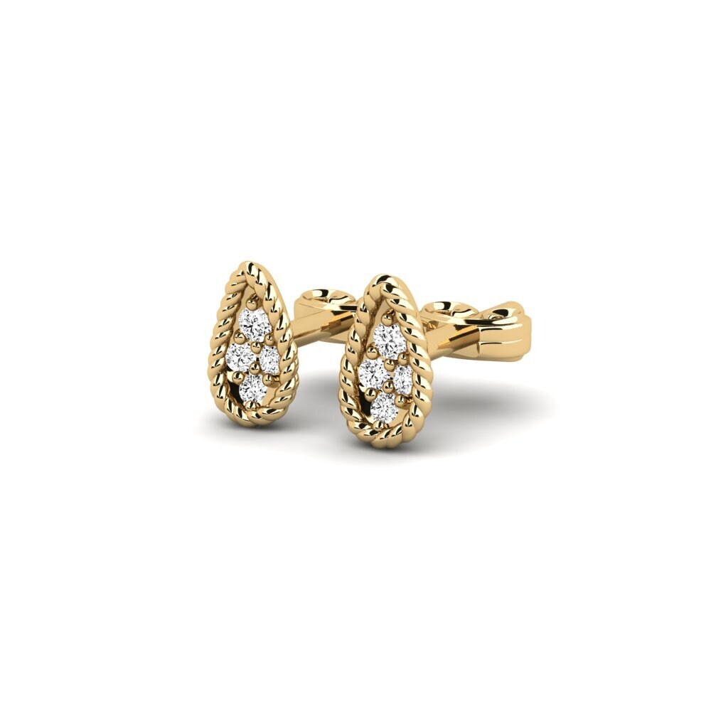 9k Oro Amarillo Moissanita Pendiente de mujer Ethosiener