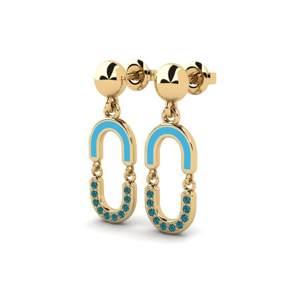 Diamante Azul Pendiente de mujer Viephiss