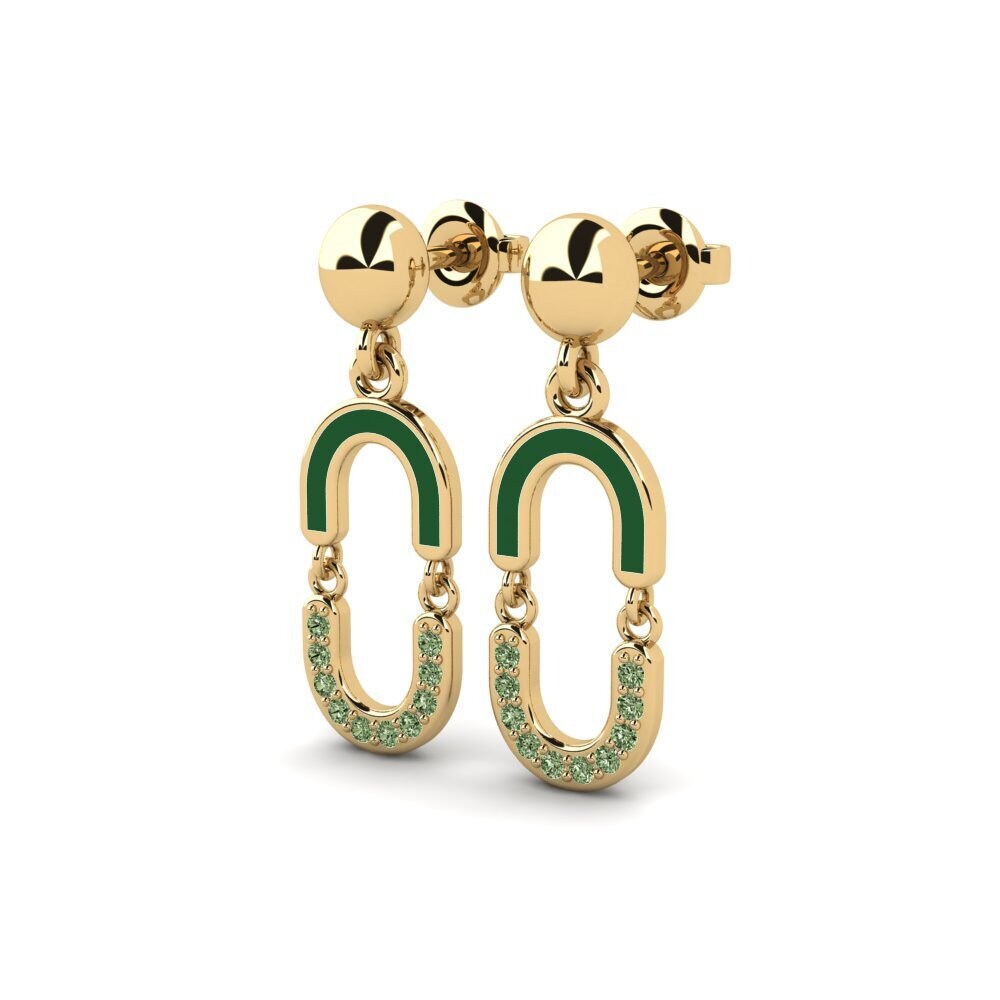 Diamante Verde Pendiente de mujer Viephiss