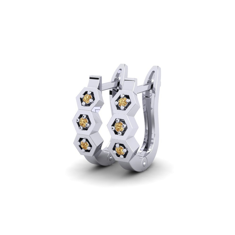 14k Oro Blanco Pendiente de mujer Aeropetralona