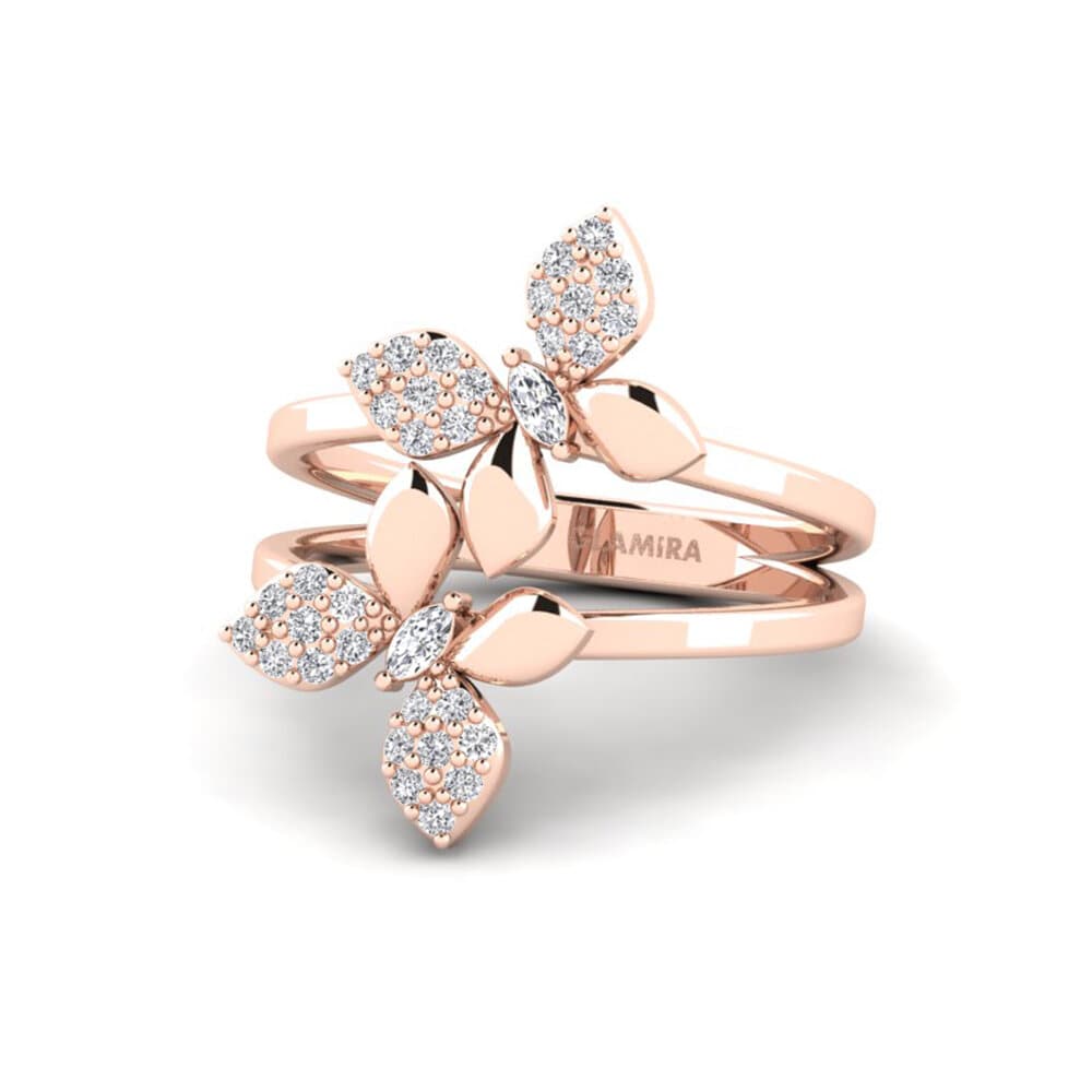 Rotgold 585 Ring Callalily