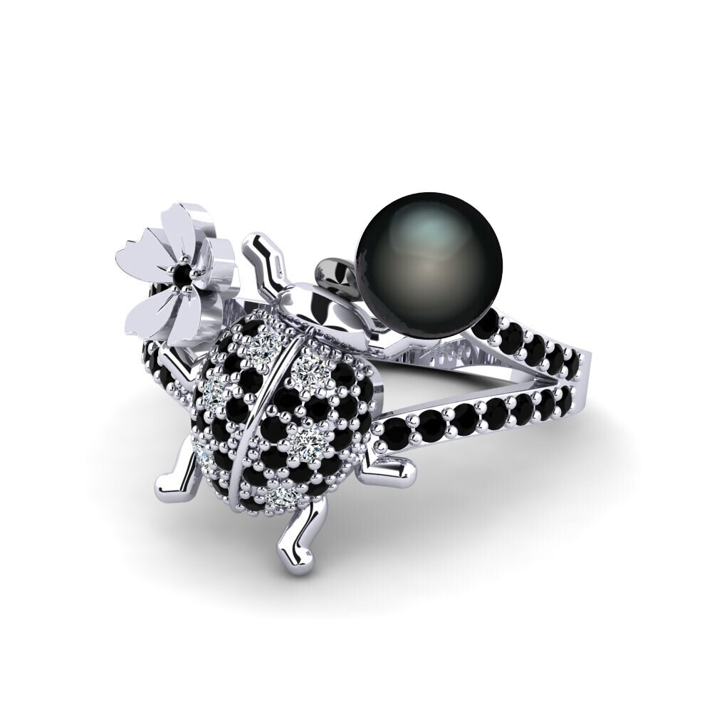 9k Oro Blanco Circonita Anillo Derwent