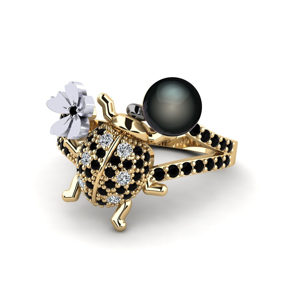 9k Oro Amarillo & Blanco Circonita Anillo Derwent