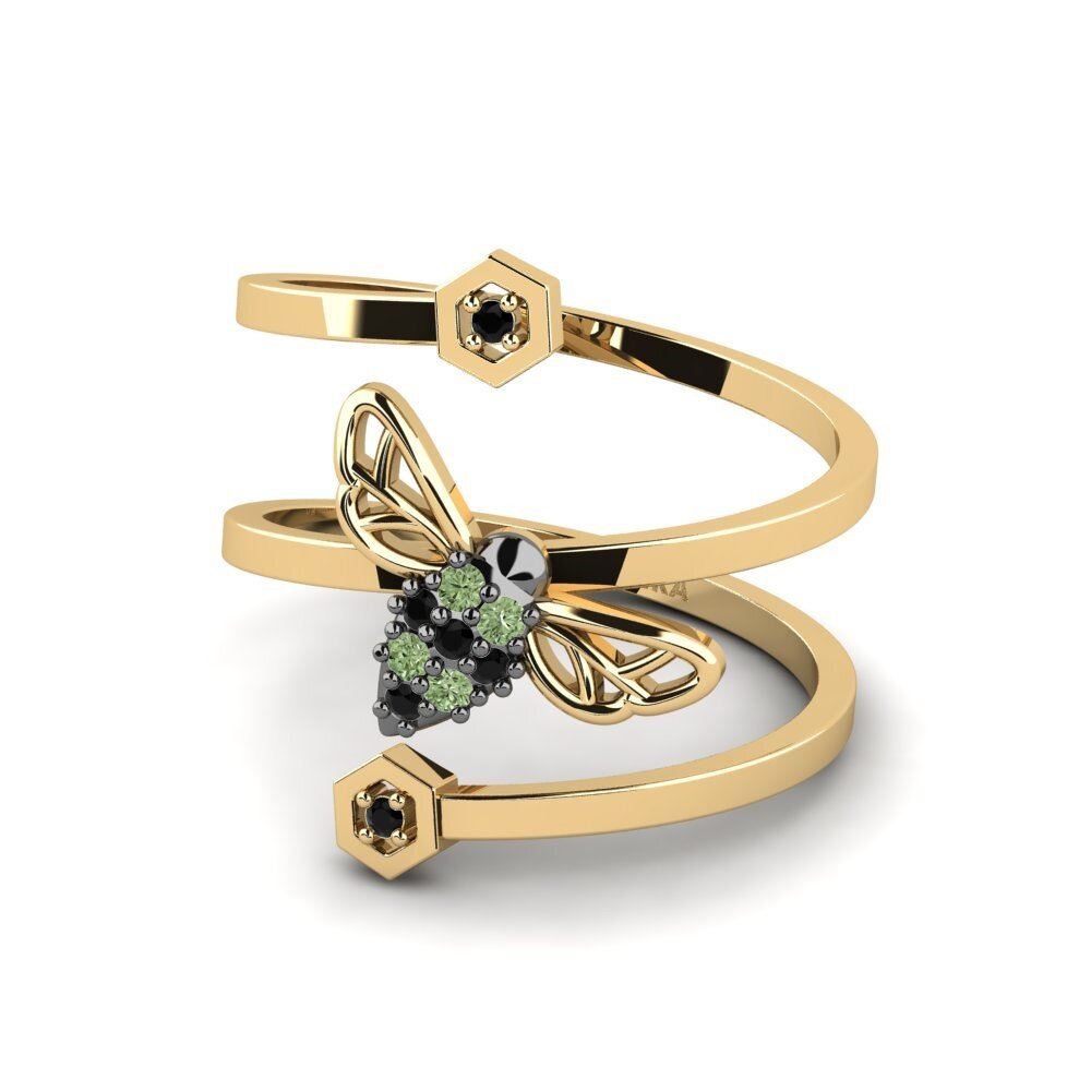 Diamante Verde Anillo Hiltonisia