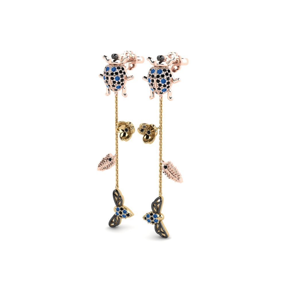 Zircone Bleu Foncé Boucle d'oreille femme Ishizuchi