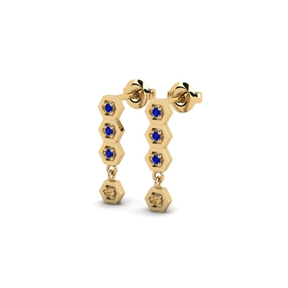 Saphir Boucle d'oreille femme Markotsari