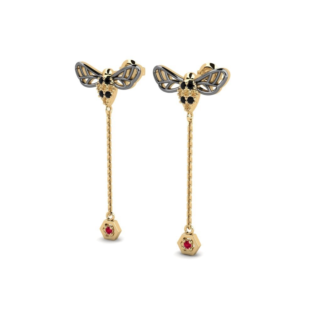 Rubis Boucle d'oreille femme Mavromichali - B