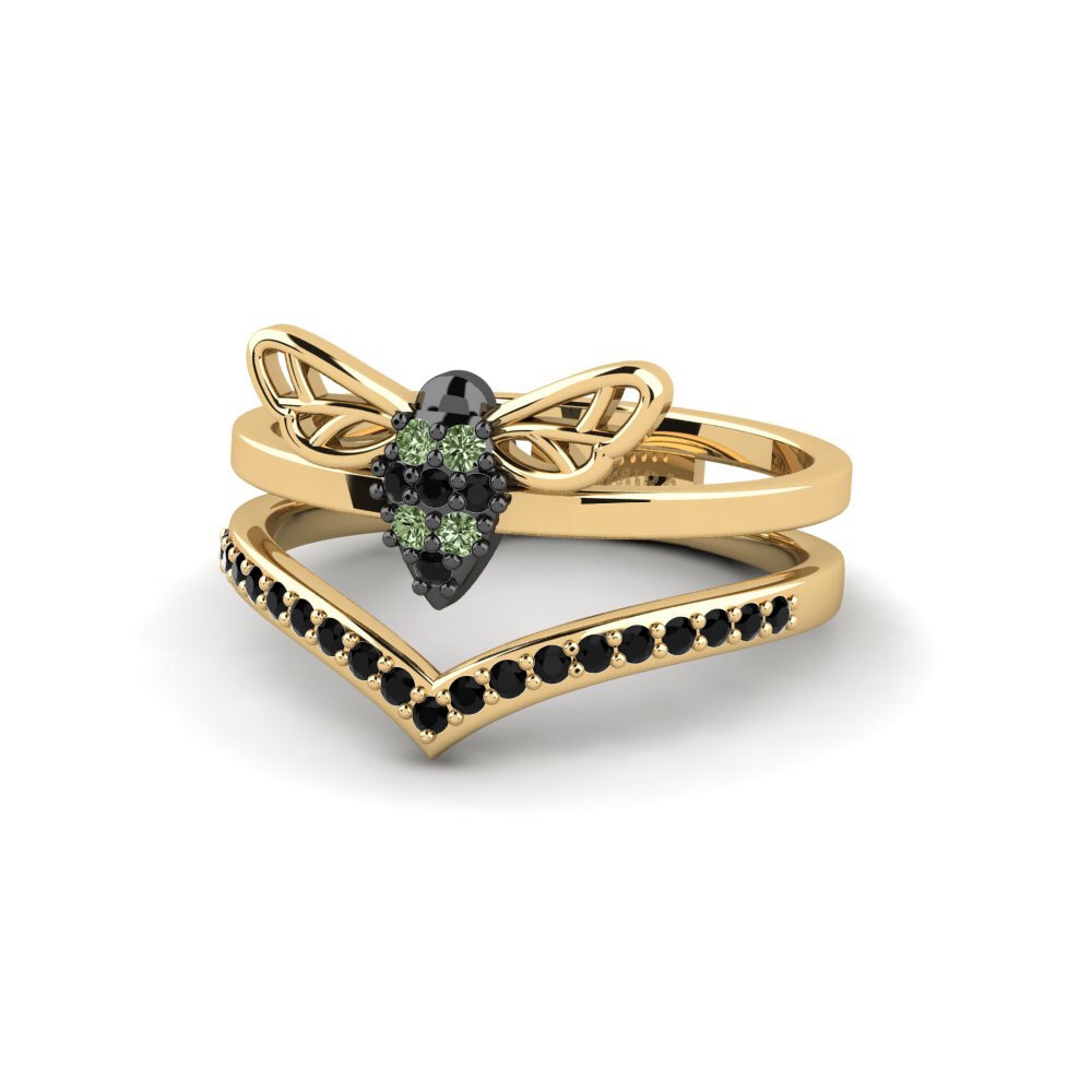 Diamante Verde Anillo Michoutzos
