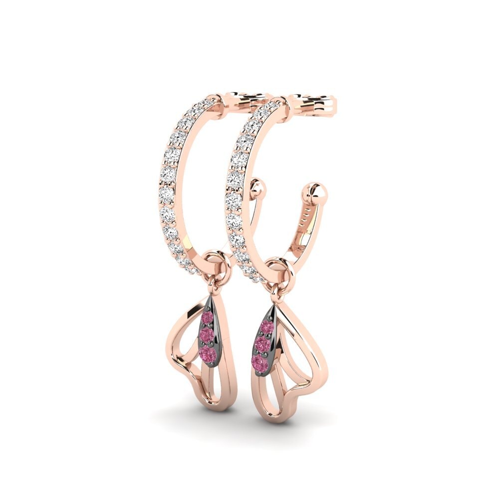 Grenat de Rhodolite Boucle d'oreille femme Muirne