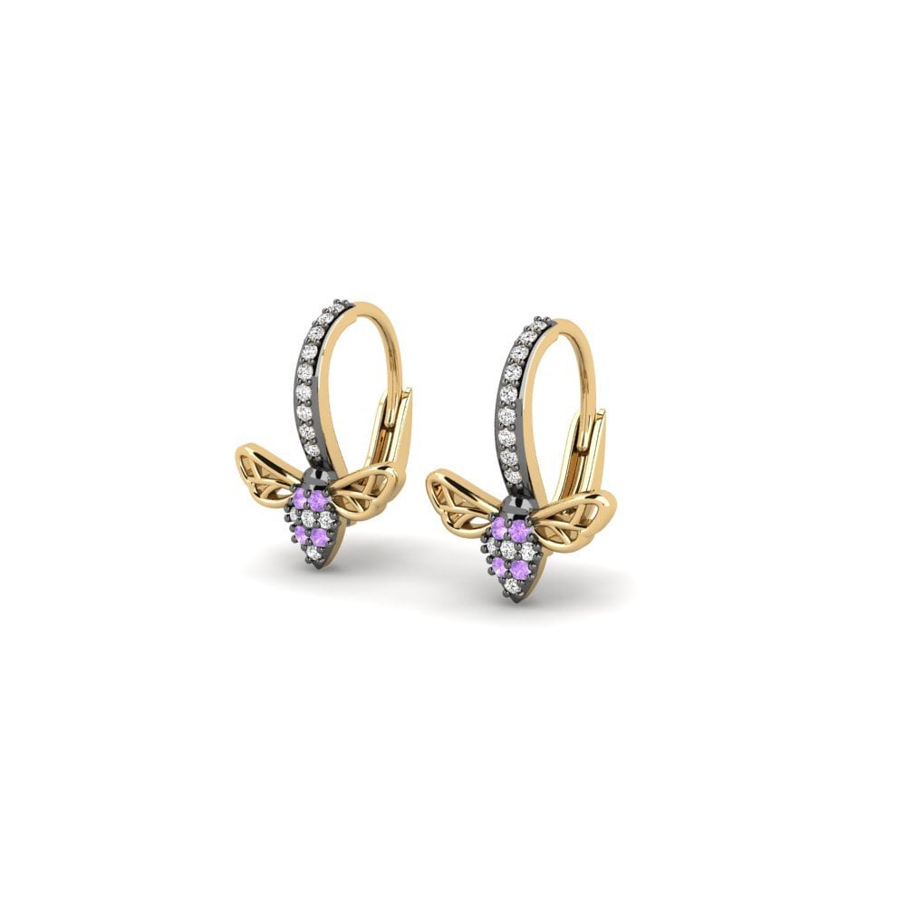 Améthyste Boucle d'oreille femme Petralona