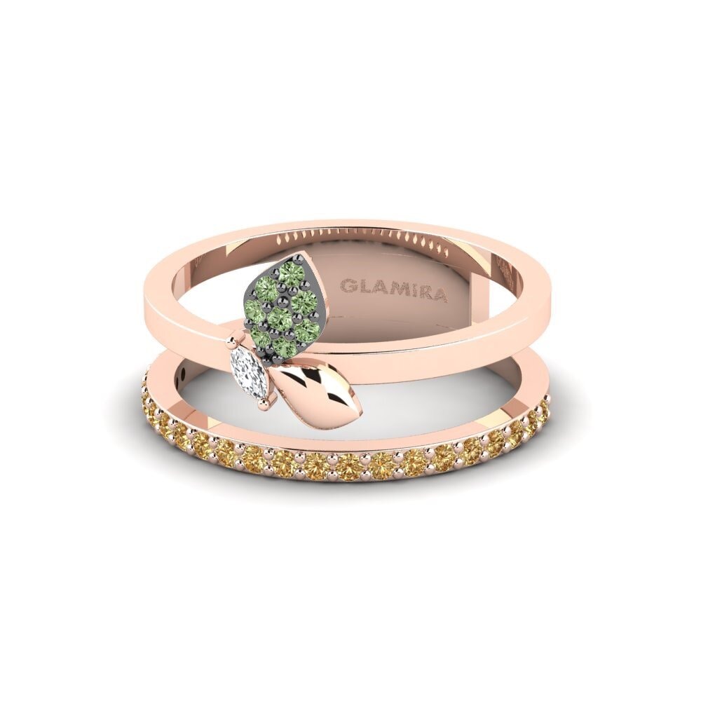 Diamante Verde Anillo Pierisse