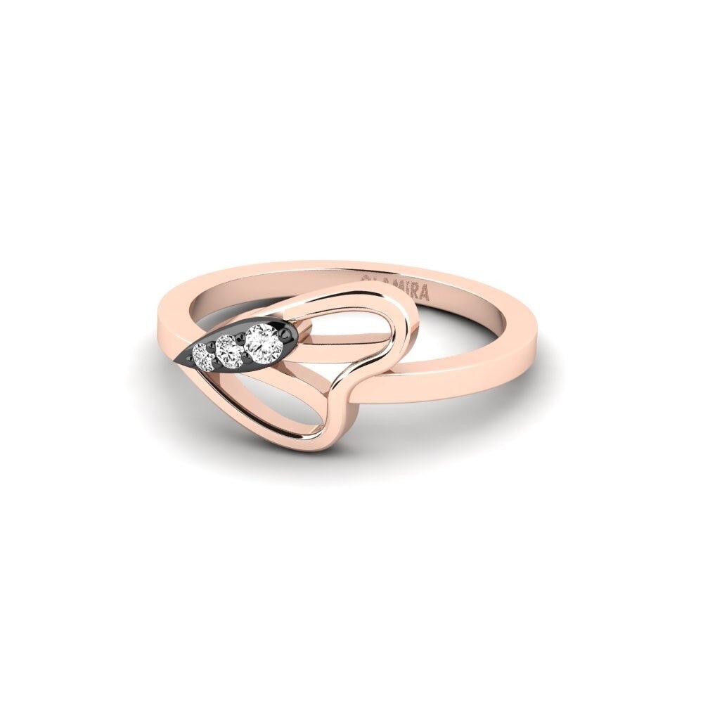 Moissanite Anel mindinho Pinkfly