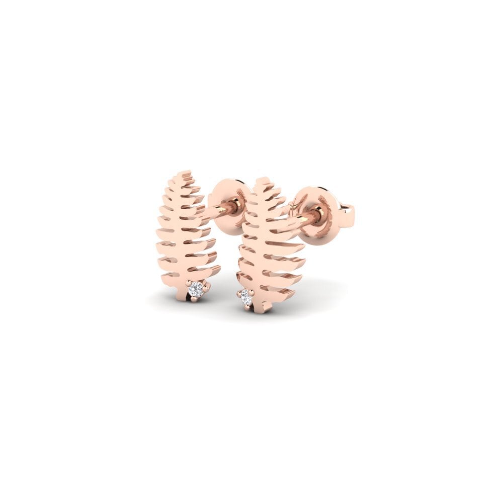 14k Rose Gold Women's Earring Pulsano